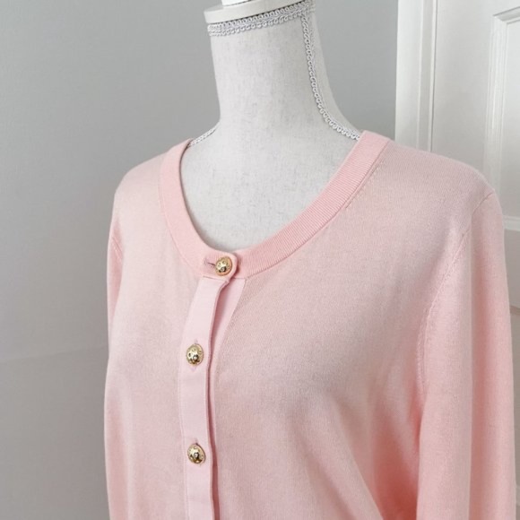 KATE SPADE Pink Lightweight Cardigan Sweater - Picture 3 of 6